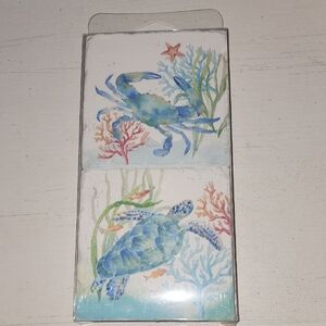 Hobby Lobby Sea Life Bath Towels - Blue and Green